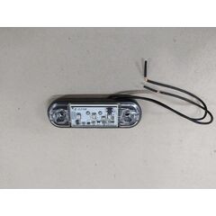 Фонарь габаритный белый мигающий LED (12/24) 3 диода