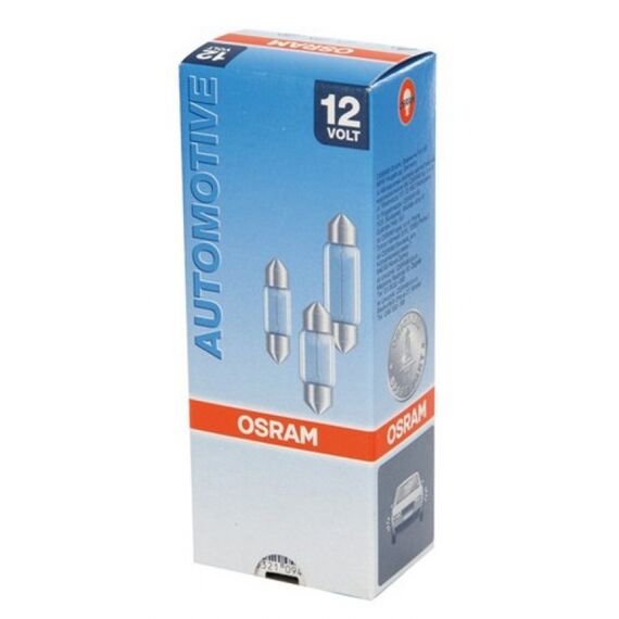 Автолампа 12в C10W (10) SV8,5-8 двухцокольная 41мм.
